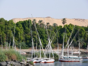 Feluccas-Aswan, Egypt